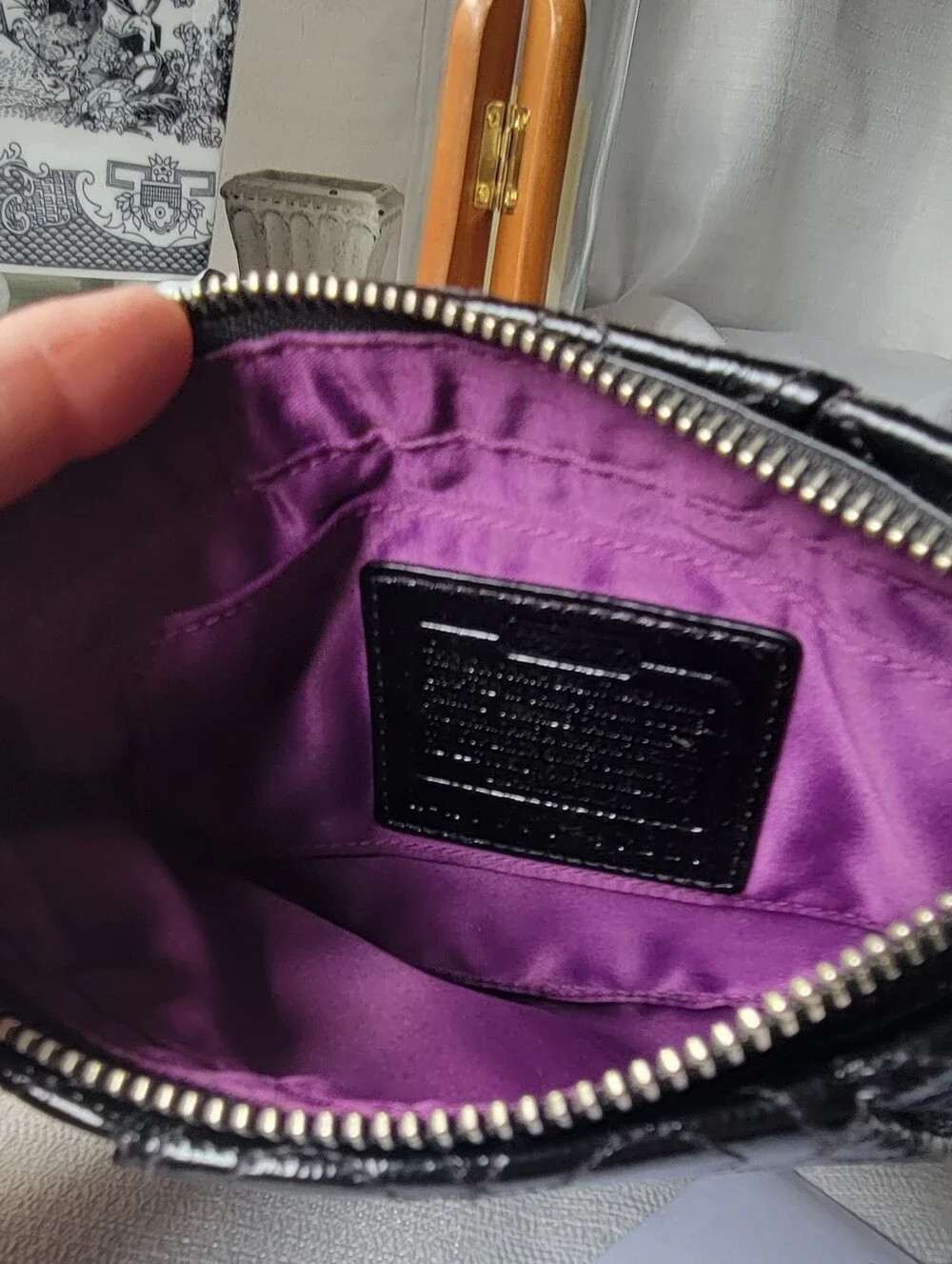 Coach sleek black